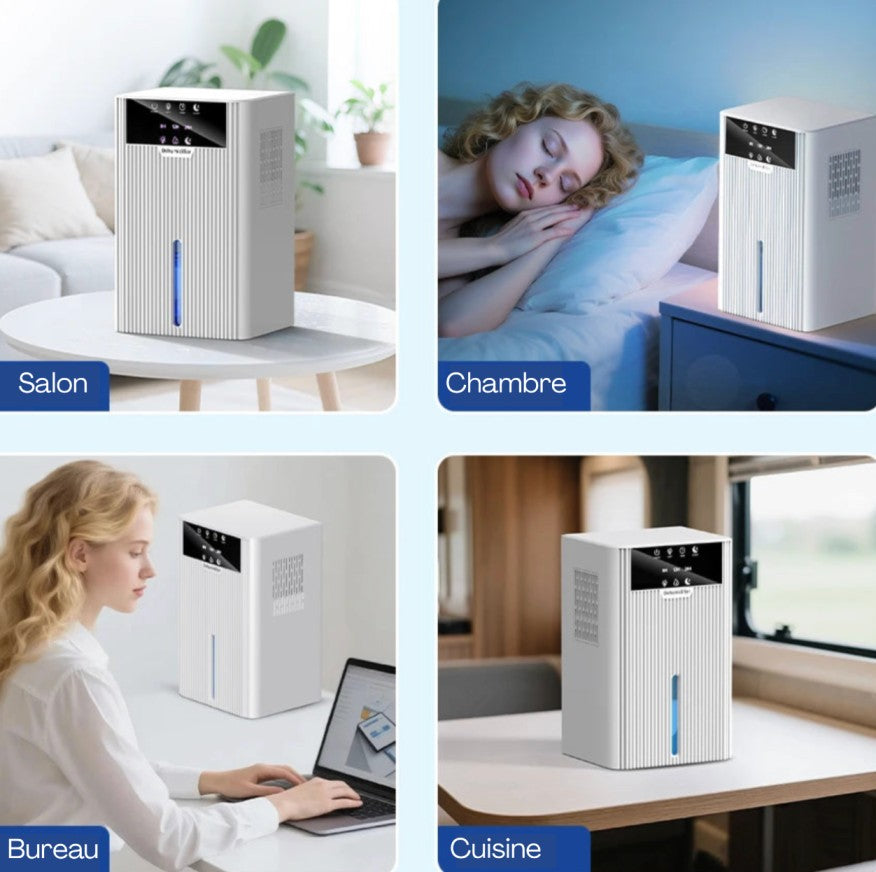 Déshumidificateur d’Air Compact – Anti-Humidité & Silencieux