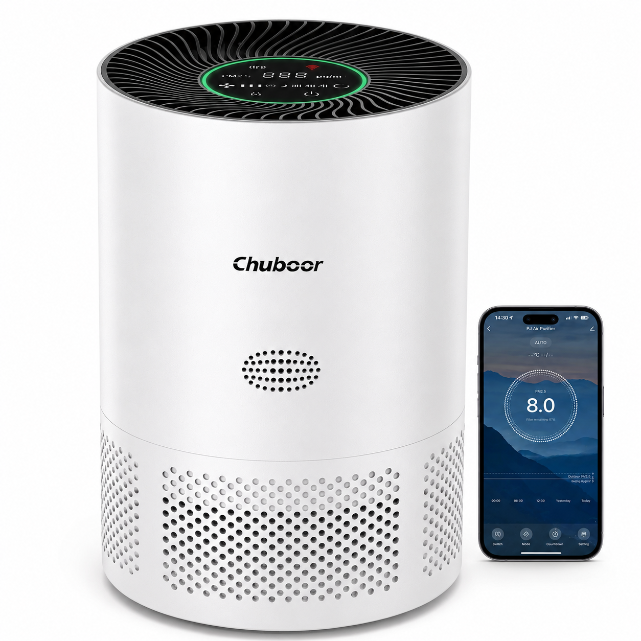 Purificateur d’air électrique 40 m² pour chambre, salon & bureau