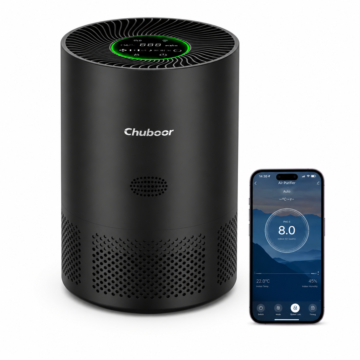 Purificateur d’air électrique 40 m² pour chambre, salon & bureau