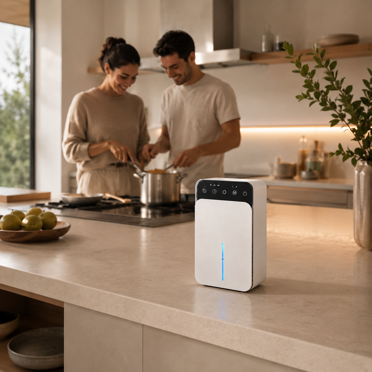 Déshumidificateur d’Air Intelligent – 1,5L, Silencieux & Anti-Moisissures