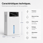 Déshumidificateur d’Air Compact – Anti-Humidité & Silencieux