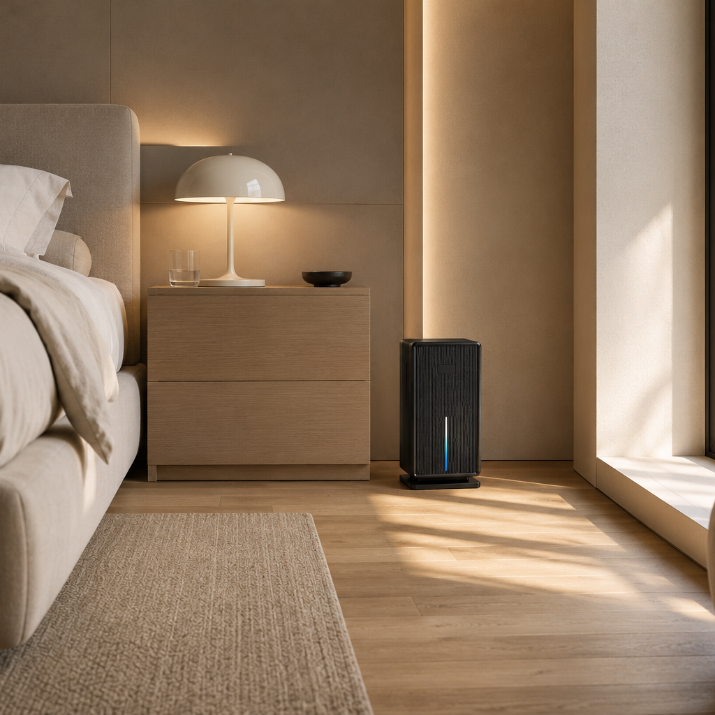Déshumidificateur d’Air Électrique – Réservoir 3L, Mode Nuit Silencieux