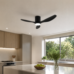 Ventilateur de plafond Noir avec lumière, moteur DC silencieux et économe en énergie, 3 couleurs modifiables, 6 vitesses réglables, pour chambre et salon (Copie)