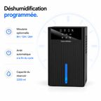 Déshumidificateur d’Air Compact – Anti-Humidité & Silencieux