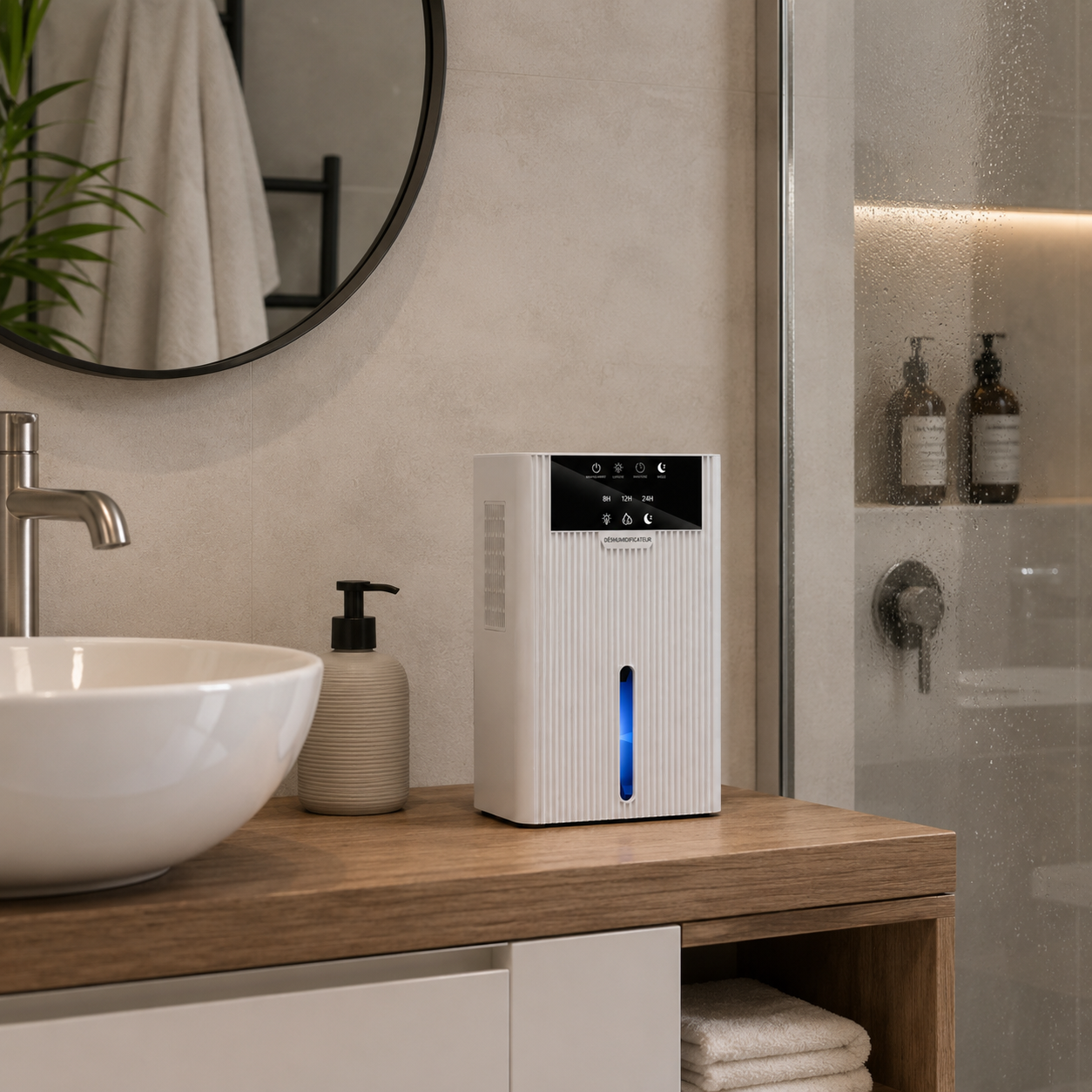 Déshumidificateur d’Air Compact – Anti-Humidité & Silencieux