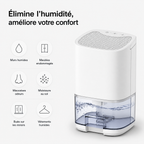 Mini Déshumidificateur d’air 20m² pour chambre & salle de bain