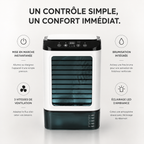 Climatiseur portable - support réglable 0-45° et poignée antidérapante