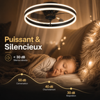 Ventilateur de Plafond LED Silencieux avec Télécommande – Luminaire LED Intégré Design Moderne
