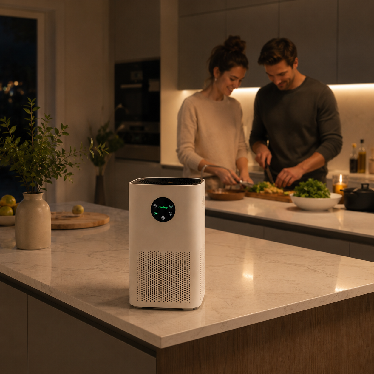 Purificateur d’air avec humidificateur intégré 2-en-1
