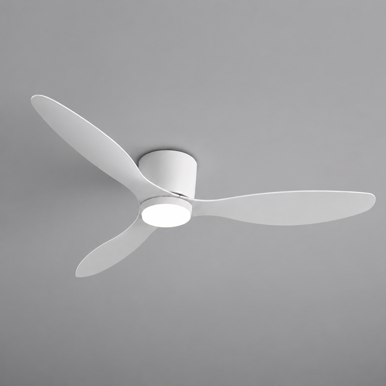 Ventilateur de plafond Bois avec lumière, moteur DC silencieux et économe en énergie, 3 couleurs modifiables, 6 vitesses réglables, pour chambre et salon