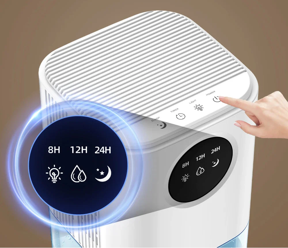 Déshumidificateur d’Air Portable – 1,7L, Silencieux & Veilleuse LED